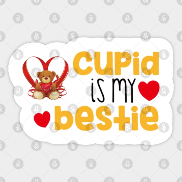 CUPID IS MY BESTIE Sticker by tzolotov